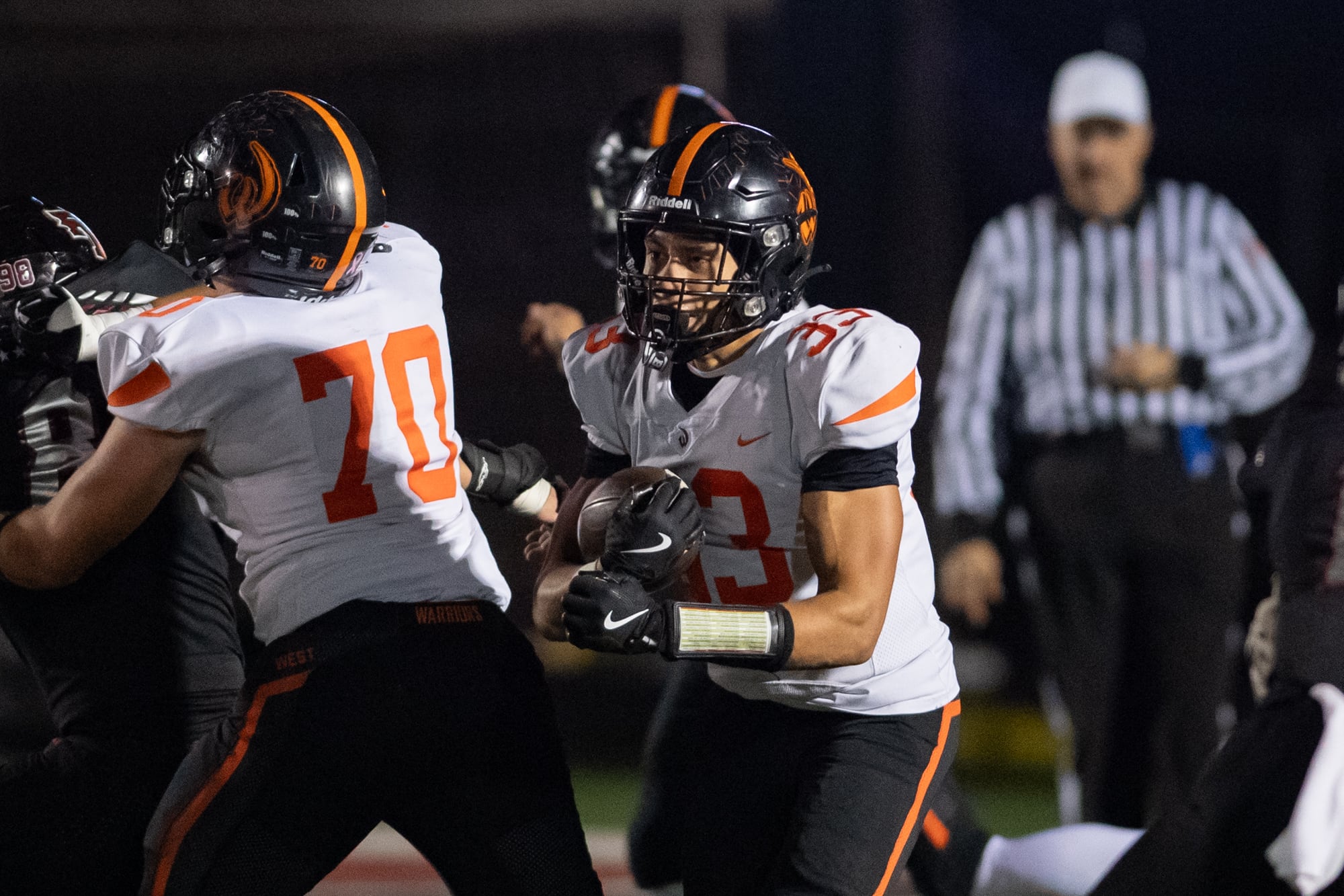 Lincoln-Way West, led by the O-line, grinds out 7A playoff win over Plainfield North — Shaw Local News Network